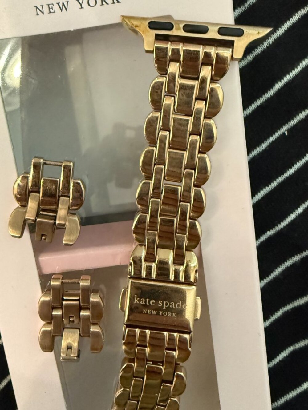 Kate Spade Rose Gold Scallop Link Bracelet 38/40mm Band Apple Watch - Picture 7 of 7